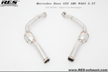 Mercedes Benz G55 AMG W463 5.5T All SS304 / Sport Cat Downpipe